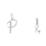 Load image into Gallery viewer, Taraash 925 Sterling Silver Couple Alphabet Pendants "P" and "K" Initial Letter Pendants