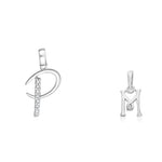Load image into Gallery viewer, Taraash 925 Sterling Silver Couple Alphabet Pendants "P" and "M" Initial Letter Pendants