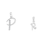 Load image into Gallery viewer, Taraash 925 Sterling Silver Couple Alphabet Pendants "P" and "R" Initial Letter Pendants
