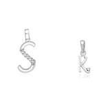 Load image into Gallery viewer, Taraash 925 Sterling Silver Couple Alphabet Pendants "S" and "K" Initial Letter Pendants