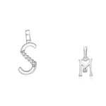 Load image into Gallery viewer, Taraash 925 Sterling Silver Couple Alphabet Pendants "S" and "M" Initial Letter Pendants