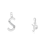 Load image into Gallery viewer, Taraash 925 Sterling Silver Couple Alphabet Pendants "S" and "P" Initial Letter Pendants