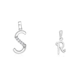 Load image into Gallery viewer, Taraash 925 Sterling Silver Couple Alphabet Pendants "S" and "R" Initial Letter Pendants
