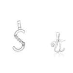 Load image into Gallery viewer, Taraash 925 Sterling Silver Couple Alphabet Pendants "S" and "U" Initial Letter Pendants
