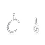 Load image into Gallery viewer, Taraash 925 Sterling Silver Couple Alphabet Pendants "C" and "G" Initial Letter Pendants