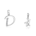 Load image into Gallery viewer, Taraash 925 Sterling Silver Couple Alphabet Pendants "D" and "A" Initial Letter Pendants
