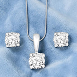 Load image into Gallery viewer, Taraash 925 Silver Round Shape Pendant Set For Women