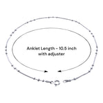 Load image into Gallery viewer, 925 Sterling Silver Beaded Snake Chain Single Anklet for Women