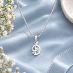 Load image into Gallery viewer, Taraash 925 Silver D Pendant Alphabet with Chain Unisex