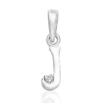 Load image into Gallery viewer, Taraash 925 Silver J Alphabet Pendant Set Unisex with CZ & Rhodium
