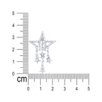 Load image into Gallery viewer, 925 Sterling Silver Star CZ Dangler Earrings for Women