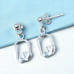 Load image into Gallery viewer, 925 Silver Geometric Shape Drop Earrings for Women