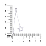 Load image into Gallery viewer, 925 Sterling Silver CZ Star Dangling Chain Earrings for Women