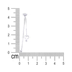Load image into Gallery viewer, 925 Sterling Silver CZ Heart Chain Drop Earring for Women
