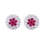 Load image into Gallery viewer, 925 Sterling Silver Pink Baguette Stone with CZ Earrings for Women