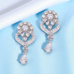 Load image into Gallery viewer, 925 Sterling Silver Drop Design Stud Earrings for Women