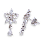 Load image into Gallery viewer, 925 Sterling Silver Butterfly CZ Drop Design Earrings Women