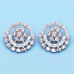 Load image into Gallery viewer, 925 Sterling Silver Round CZ Earrings for Women