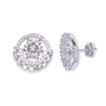 Load image into Gallery viewer, 925 Sterling Silver Round CZ Earrings for Women