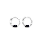 Load image into Gallery viewer, Taraash Blue Enamel Hoop Earring 925 Sterling Silver For Women H42016ZF