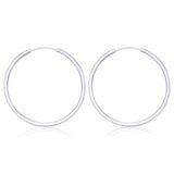 Taraash 925 Sterling Silver  Hoop Earring For Women Silver-H42040M