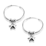 Load image into Gallery viewer, Taraash 925 Sterling Silver Star Hoop Earrings For Women | Bali For Girl