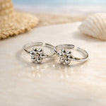 Load image into Gallery viewer, Taraash Floral 925 Sterling Silver Toe Ring For Women
