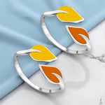 Load image into Gallery viewer, Taraash Top Openable Leaf with Multicolour Enamel 925 Silver Toe Ring for Women
