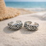 Load image into Gallery viewer, Taraash Cutwork 925 Sterling Silver Toe Ring For Women LR0713S
