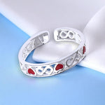 Load image into Gallery viewer, 925 Sterling Silver Enamel Heart & Infinity Design Single Toe Ring for Women