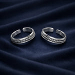 Load image into Gallery viewer, Taraash Sterling Silver Twisted Rope Band Toe Ring For Women LR1052S