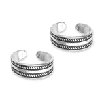 Load image into Gallery viewer, Taraash toe rings for women silver