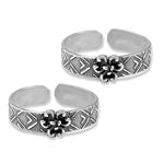 Load image into Gallery viewer, Taraash toe rings for women silver