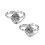 Load image into Gallery viewer, Taraash 925 Sterling Chandi Bichua Women | Fancy Chandi Jodavi Toe Ring | Silver Foot Ring