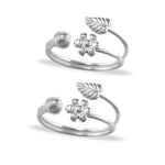 Load image into Gallery viewer, Taraash toe rings for women silver