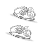 Load image into Gallery viewer, Taraash toe rings for women silver