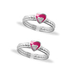 Load image into Gallery viewer, Taraash 925 Sterling Heart silver mettelu | Chandi bichua For Women | Silver Chutki Women