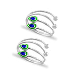 Load image into Gallery viewer, Taraash Tear Drop 925 Silver Toe Ring | Pure Silver Bichiya For Women | Chandi Jodavi