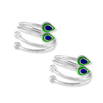 Load image into Gallery viewer, Taraash Tear Drop 925 Silver Toe Ring | Pure Silver Bichiya For Women | Chandi Jodavi