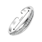 Load image into Gallery viewer, 925 Sterling Silver CZ Adjustable Band with Heart Detailing Toe Ring for Women