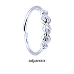 Load image into Gallery viewer, 925 Sterling Silver Beaded Adjustable Toe Ring for Women
