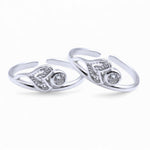 Load image into Gallery viewer, 925 Sterling Silver Heart CZ Toe Rings for Women