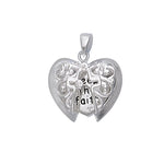 Load image into Gallery viewer, Taraash Sterling Silver"Keep The Faith"Hidden Message Heart Pendant PD2061S