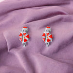 Load image into Gallery viewer, 925 Sterling Silver Enamel Character Stud Earrings for Girls