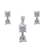 Load image into Gallery viewer, Taraash 925 Sterling Silver CZ Heart Pendant Set For Women