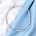 Load image into Gallery viewer, 925 Sterling Silver Rope Chain Single Anklet for Women