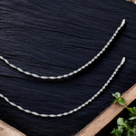 Load image into Gallery viewer, 925 Sterling Silver Black Beaded Disco Antique Finish Chains Anklet for Women