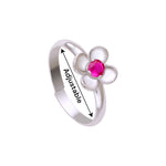 Load image into Gallery viewer, 925 Sterling Silver Floral with Pink CZ Adjustable Toe Rings For Women