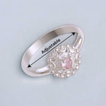 Load image into Gallery viewer, 925 Sterling Silver Adjustable with Pink CZ ToeRing For Women