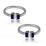 Load image into Gallery viewer, Taraash 925 Sterling Silver CZ Cube Toe Ring For Women